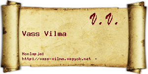Vass Vilma névjegykártya